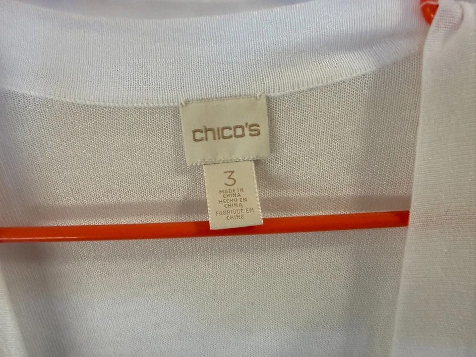 Top transparente ligero 87 % rayón vintage premium talla 3 Chico's para mujer Foto 2 de 4