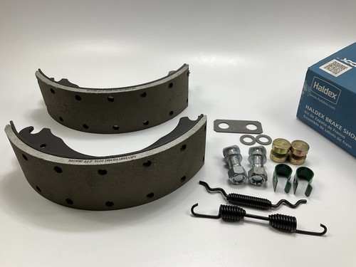 Relined Haldex GR1308QG Front Brake Shoes 15"x4" Rockwell "Q" 1308Q, 20K Lbs