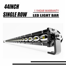 LED Light Bar 44in/46in 126W Single Row Combo Beam Roof Bumper Lighting for 4x4