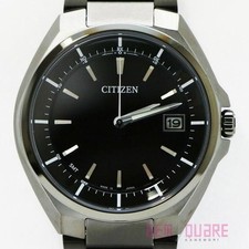 Citizen Atessa Titanium Solar Radio Watch CB3015-53E Unused Black 40mm From Jap