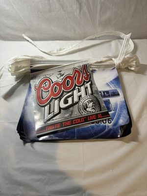 Super Bowl XL 2006 Coors Light NFL Beer Promo Pennant String Bar Banner NOS