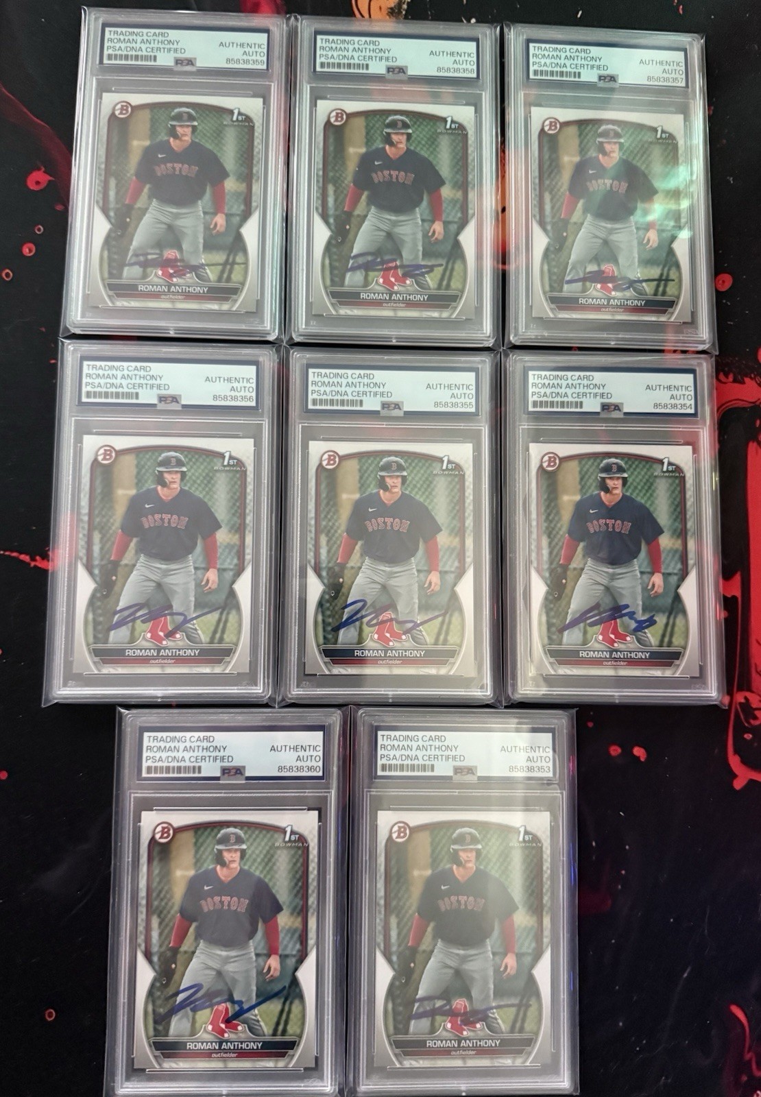 Roman Anthony Signed 2023 1st Bowman #BP-71 Boston Red Sox Auto PSA DNA view 3