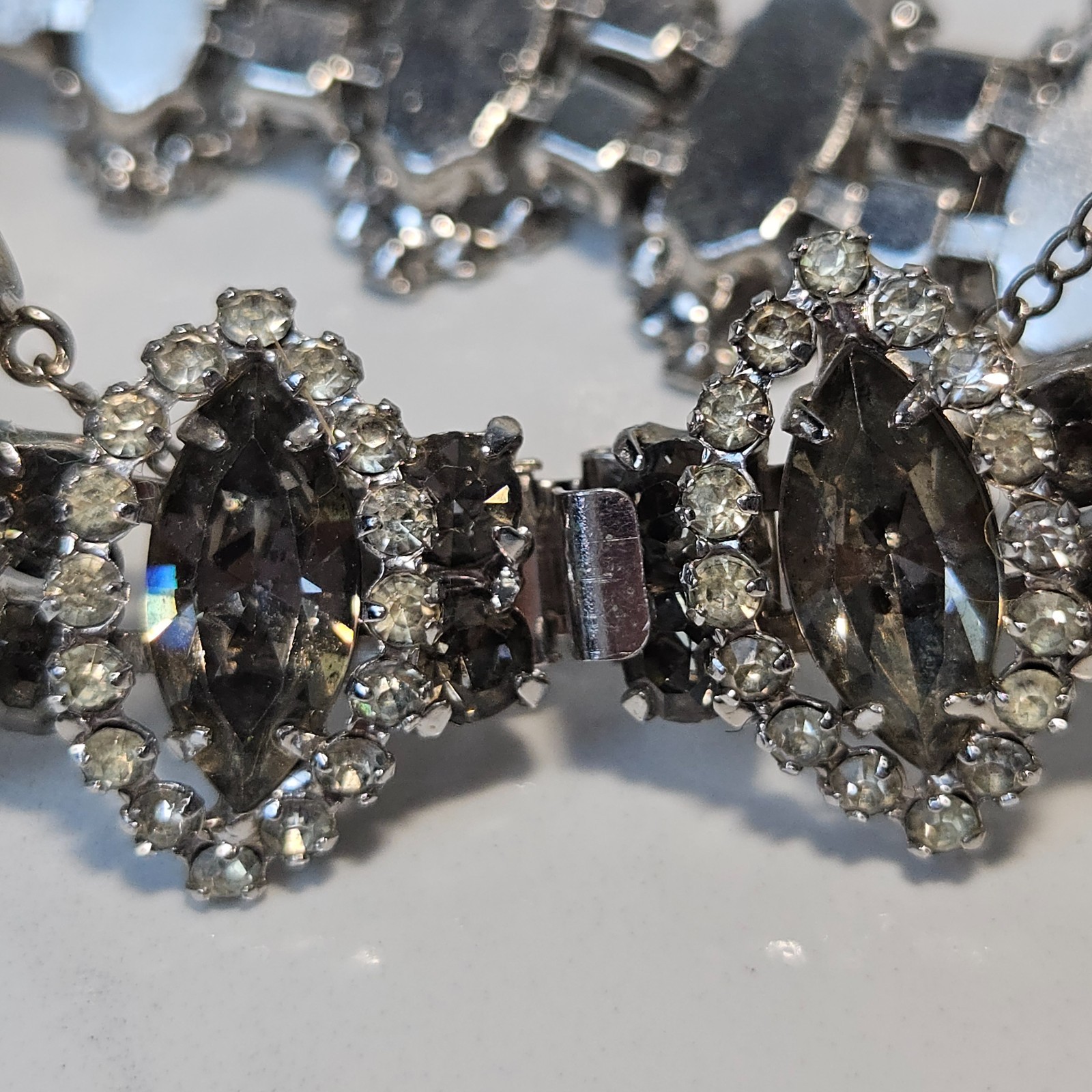Rare Vintage Albert Weiss Necklace Bracelet and Clip On Earring Set