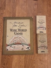 Vintage 1933 Wide World Game by Hendrik Van Loon - Parker Brothers PHOTOS READ