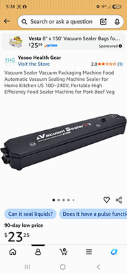 Yosoo Health Gear Automatic Portable Vacuum Sealer, Black, 100-240V