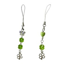 Cute Butterfly/Heart Shaped Four Leaf Clovers Charm Sturdy Mobile Hanging Decors