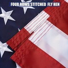 American Flag 3x5 Heavy Duty Outdoor Embroidered Star Sewn Stripe Brass Grommet