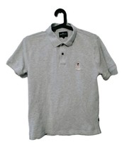 Rodd  Gunn Shirt Mens Large 40" Gray Gunner Logo Knit Cotton Short Sleeve Polo