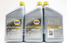 NEW NAPA SAE 5W-20 Full Synthetic Motor Oil 1 Quart Set of 6 75-530 25.97 per gallon
