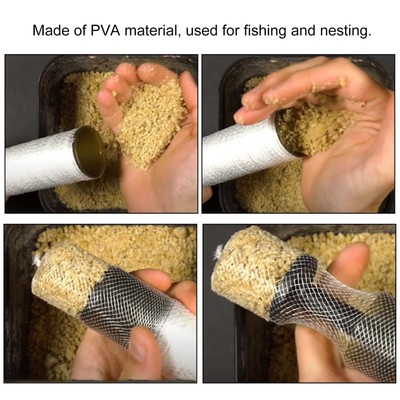 Φ37mm/ 1.5in X 5m/ 16.4ft PVA Cylinder Water Soluble Net PVA Mesh Soluble Fishin