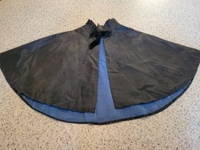 Antique Edwardian Black Cloak With Velvet Bow