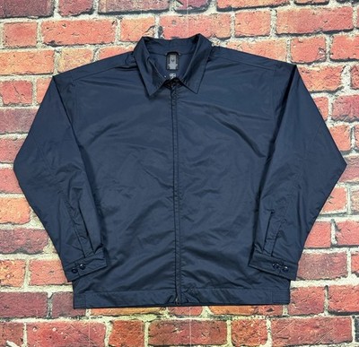 Vintage Nike Golf Jacket Windbreaker Navy Blue Full Zip Athleisure Swoosh Men XL
