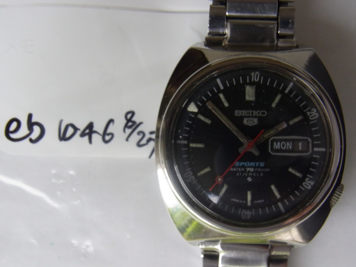 SEIKO 5 SPORTS VINTAGE 6119- 6020 SUWA AUTOMATIC 21 JEWEL MENS 