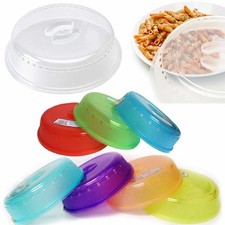 6PCS Microwave Plate Cover Lid Dish Food Cover Splatter Guard Steam Vent Window
