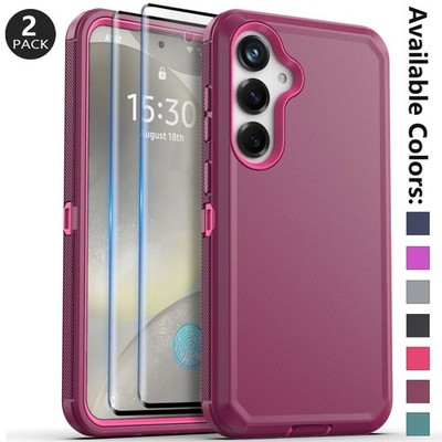 For Samsung Galaxy S24+ Plus Case Shockproof Heavy Duty Cover + Screen Protector