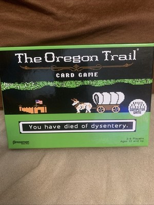 Pressman The Oregon Trail Card Game Strategy 2-6 Players Age 17+ 2016 MPN 2239