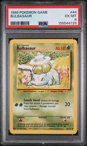 Bulbasaur graded PSA 6 for sale on eBay