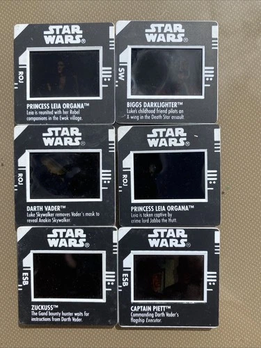 VINTAGE LOT OF 6 Star Wars 1997 Freeze Frame Action Slides ESTATE FIND