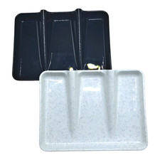 Tupperware Soap Dish Scouring Pad Holder Spoon Rest Black  Speckled Gray 1278