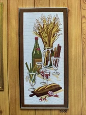Wine and Wheat Vintage Longstitch Needlepoint Kit ArtCraft Concepts Unworked