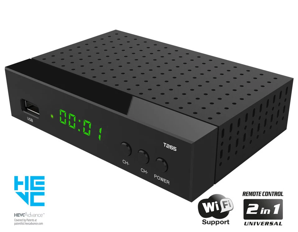 Decoder Digitale Terrestre DVB T2 HDMI DVB-T2 HEVC Full HD Ricevitore TV H265 - Immagine 4 di 4