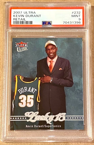 2007 Ultra KEVIN DURANT Lucky 13 #232 PSA 9 Mint