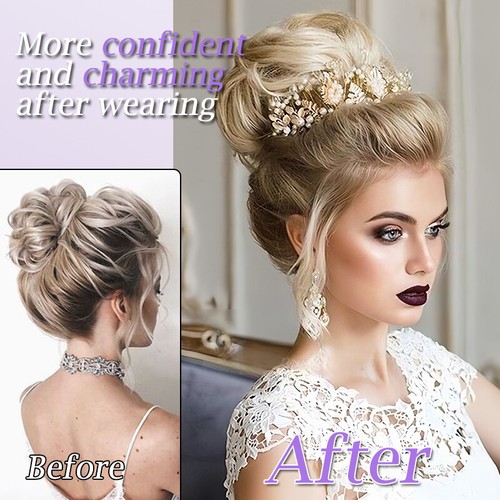 Balayage Curly Messy Bun Hair Piece Scrunchie Updo Claw Clip In Hair Extensions - Picture 11 of 23