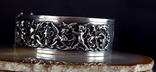 Brazalete plata 800 agarre ángel antiguo - extravagante y elegante silver anello - Imagen 3 de 12