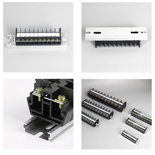 TD 10Way 15-200A 600V Electrical Terminal Block Wire Connector Copper Conductor