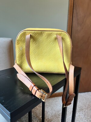 Louis Vuitton Vernis Murray Yellow Backpack | eBay display picture 3