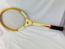 Vintage Tennis Racquet Magnan Wood Aristocrat Model N. Attleboro Mass