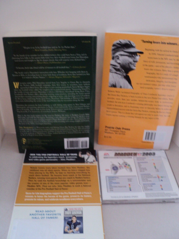 Green Bay Packers Books/ John Madden BookVideo Game Lotsee below eBay