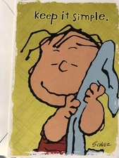 PEANUTS~LINUS~ “KEEP it SIMPLE ”~”YOUR LOVED”~6.5” X4.5”~NEW~FREE SHIPPING