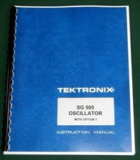 Tektronix SG 505 Instruction Manual: w/ 11"X17" Foldouts & Protective Covers