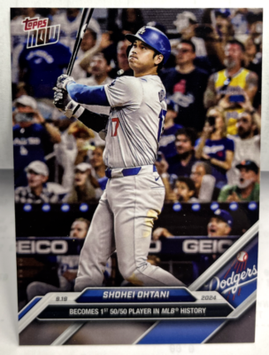 Shohei Ohtani 9/19/2024 Topps Now 1st 50/50 Player in MLB History