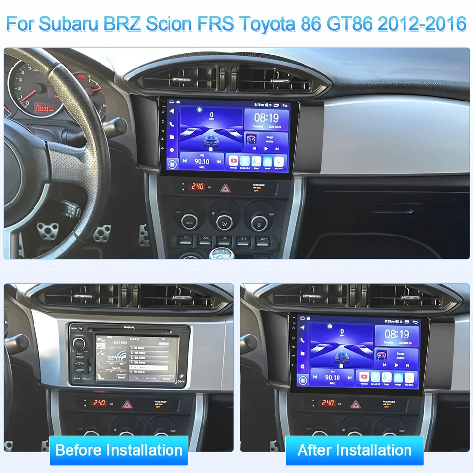 Upgraded Head Unit Car Radio for 2012-2016 Subaru BRZ Scion FRS Toyota 86 GT86 Foto 2 de 4