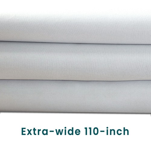Drapery Blackout Fabric By The Yard White Lining 110" Wide No Light Pass Through - Picture 6 of 12