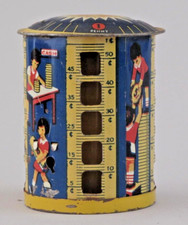 VINTAGE LOUIS DRIEGSFELD TIN LITHO CHILD'S TOY COIN SORTER BANK MADE IN USA 1938