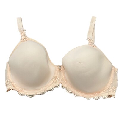 Antinéa Lingerie Exactement Chic Bra 32D Magnolia Embroidered Underwire NWT