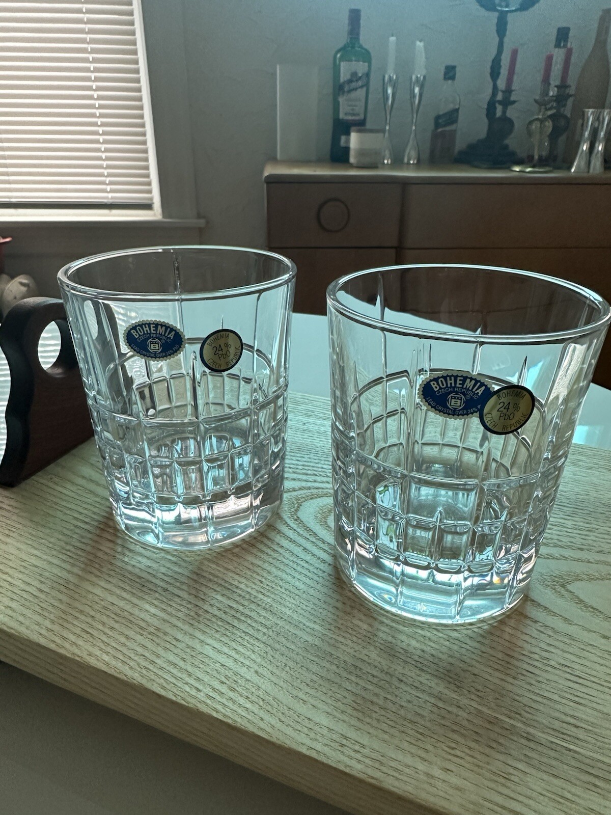 Bohemia Czech Whisky Scotch Glass Tumbler Set , Great Gift!-image