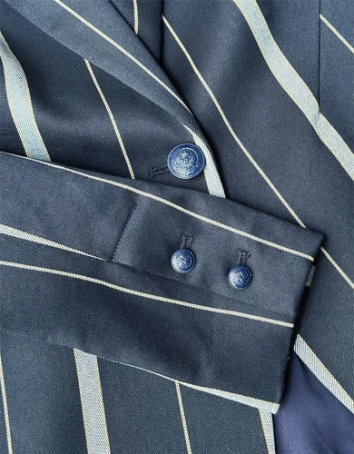 NEW AUTH L'AGENCE Striped Long Sleeve One Button Blazer Top - Picture 6 of 13