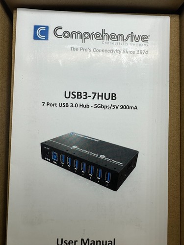 Comprehensive Connectivity USB3-7HUB USB 3.0 7 Port Charging Station Hub PC Mac - Picture 5 of 5