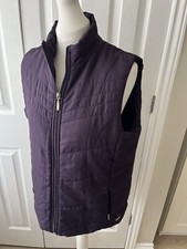 Womens Tigi Purple Padded Bodywarmer Gilet Size 14-16 Zip Up Jacket
