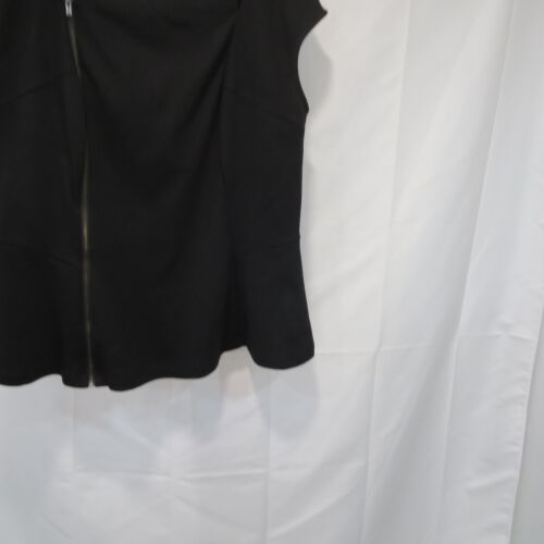 Worthington Damen ärmelloses Shell Top XL schwarz mit Reißverschluss vorne - Bild 2 von 4