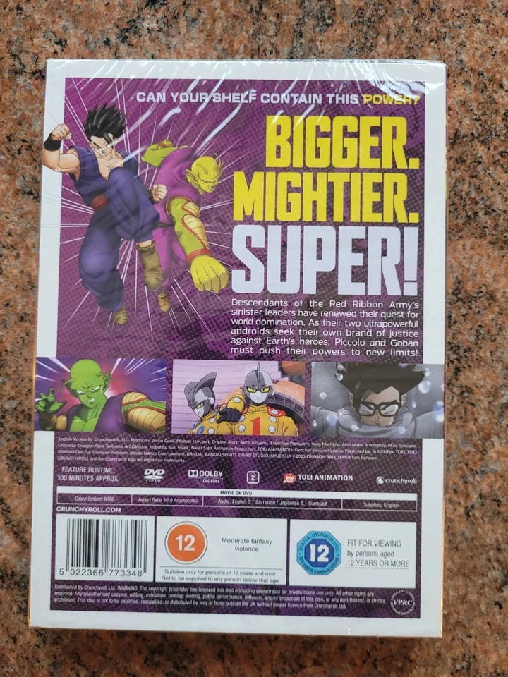 DVD Dragon Ball Super Super Hero Nuovo ancora Imballato Versione Inglese/Giappon - Immagine 2 di 2