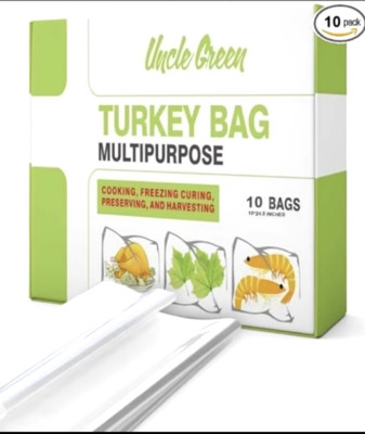 Uncle Green Multipurpose Turkey Bags 10 Pack 19'' x 24.5''