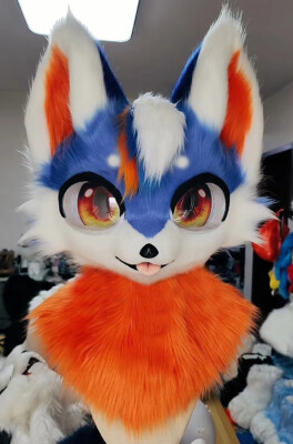 Fursuit Husky Fox Mascot (head) Halloween Party Fur Cosplay Gift 240#