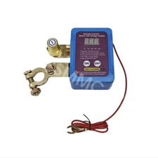 Car Remote Control Battery Disconnect Switch Auto Cut Off LED Voltmeter Display