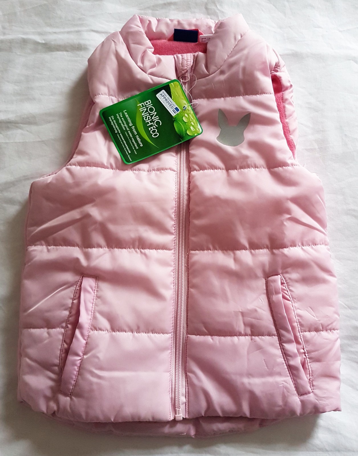 Hooded Gilet Bodywarmer UnHooded Pink Hearts Spots Reflective Warm
