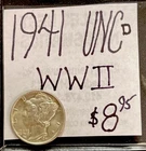 1941 P Mercury Silver Dime (UNC) Uncirculated Condition. WWII Era. ENN Coins